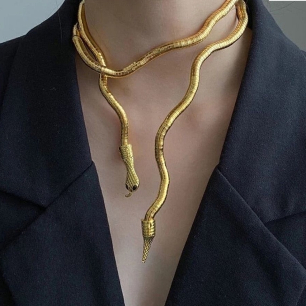 Gold Snake Design Jewelry Se t For MEDUSA Halloween Costume